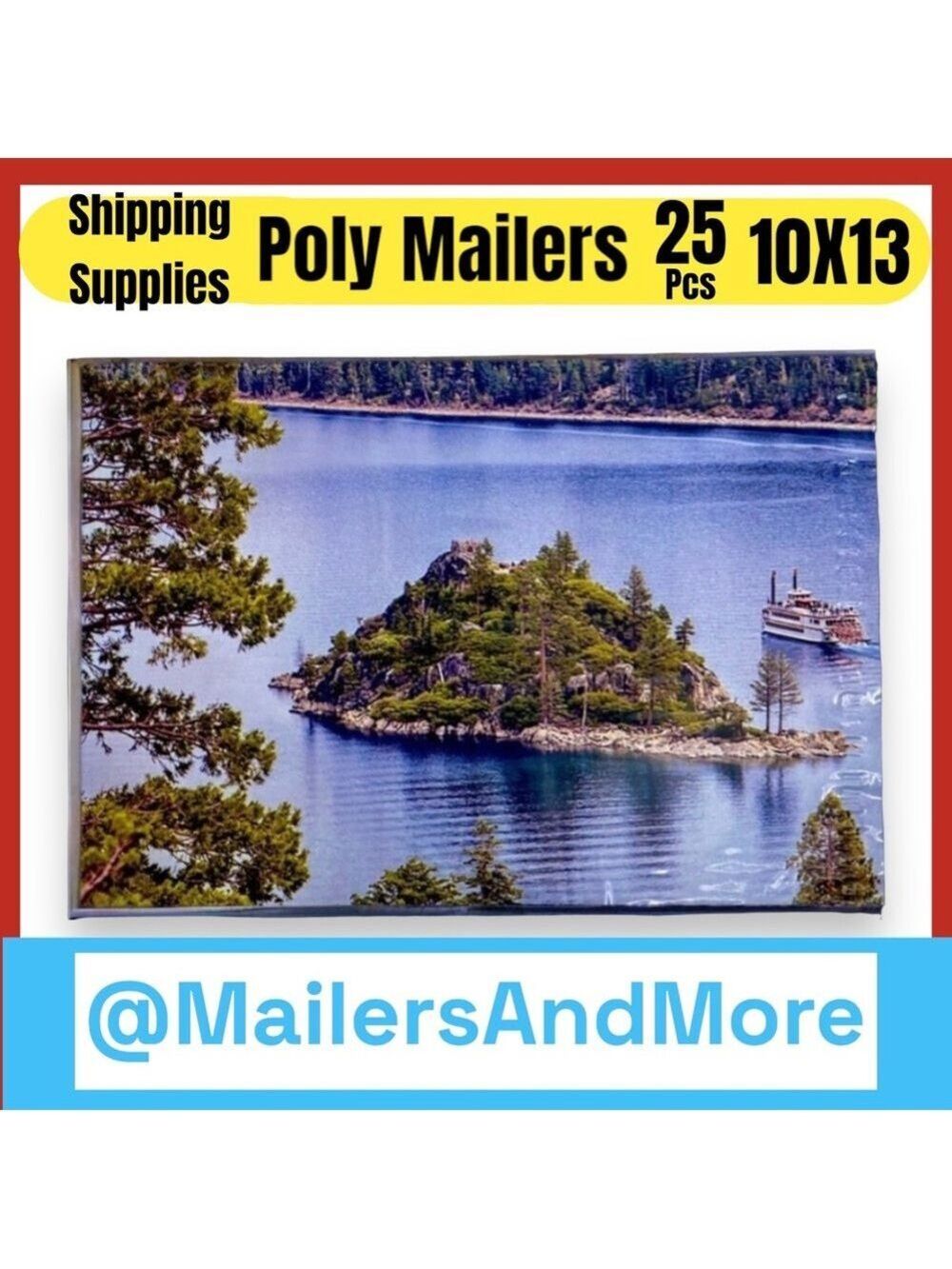25 10X13 Poly Mailers Lake Tahoe California PRICE IS FIRM - Picture 4 of 9